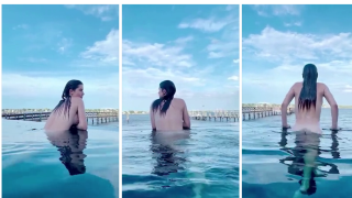 Amanda Cerny Nude Swimming Pool PPV Video